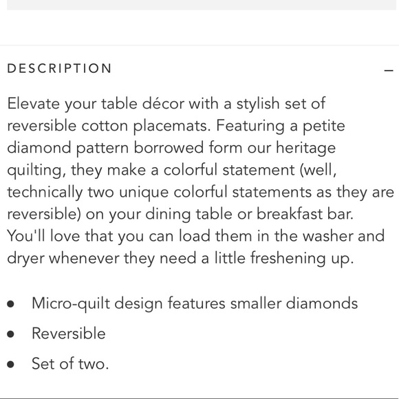 Vera Bradley || Placemat Set - Picture 4 of 4